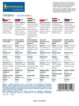 Ogórek Gruntowy 'Gergana' – Kiepenkerl
