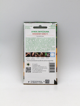 Cukinia 'Bananowy Song' F1 – 2 g Legutko
