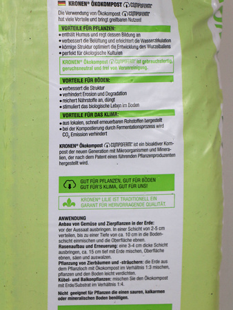 Kompost Eko – BIOAKTYWNY – 25 l Kronen