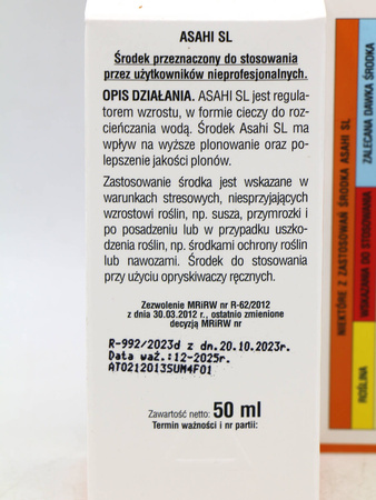 Asahi SL Stymuluje Wzrost i Plonowanie Roślin – 50 ml Sumin