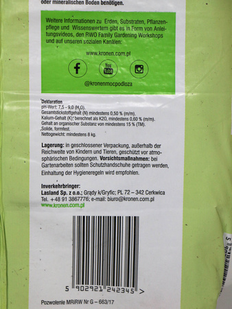 Kompost Eko bioaktywny – kwasy humusowe – 15 l Kronen