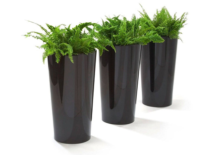 Osłonka Doniczka Ø300 mm Lilia – Czarna – Lamela