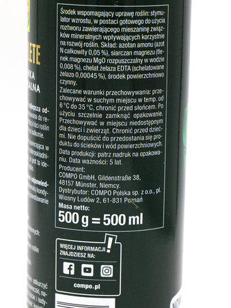 Odżywka do roślin zielonych – nawóz w płynie – 500 ml Compo