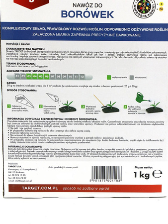 Nawóz do borówek z mikroelementami – 1 kg Target