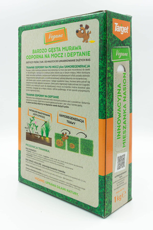 Trawnik odporny na psa – nasiona traw z mikrokoniczyną 1 kg Vegano