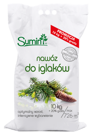 Nawóz do iglaków (worek) 10+2 kg Gratis Optymalny Skład (12 kg) – Sumin