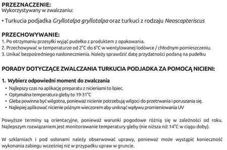 Turkuć Stoper – pożyteczne nicienie na turkucia i inne szkodniki 25 mln nicieni Vegano