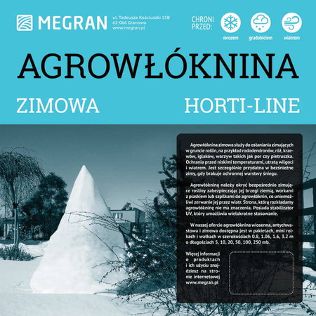 Agrowłóknina zimowa HORTI-LINE Megran - 0,8 x 10 m rolka