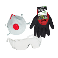 Okulary Ochronne + Maska + Rękawice – Zestaw Do Oprysków
