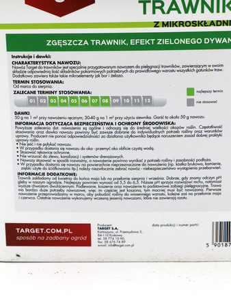 Nawóz do trawnika zagęszczający murawę z mikroelementami – 4 kg Target