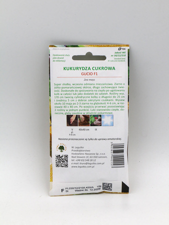 Kukurydza Cukrowa ‘Gucio’ F1 – 10 g Legutko