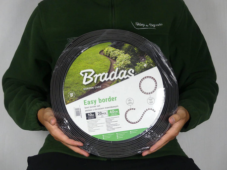 Obrzeże Trawnikowe BRĄZOWE + Kotwy – 4 cm x 10 m Bradas