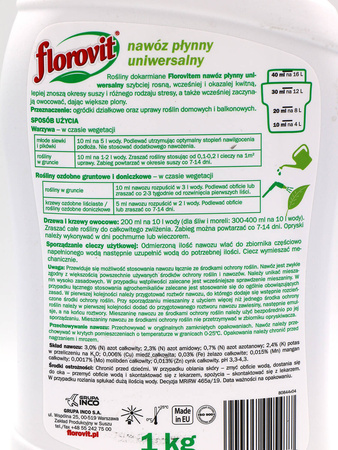 Nawóz uniwersalny w płynie – 1 l Florovit