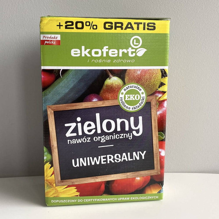 Zielony nawóz organiczny – uniwersalny do warzyw, owoców i roślin ozdobnych – 1,2 kg Ekofert L