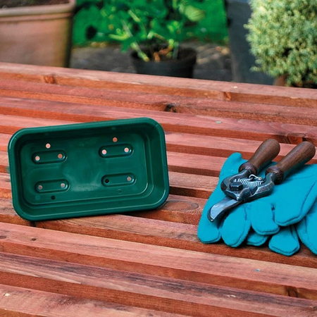 Zestaw: Mini pokrywka do tacy wysiewowej + Mini taca do wysiewu z otworami - 16,5x9,5 cm – Garland