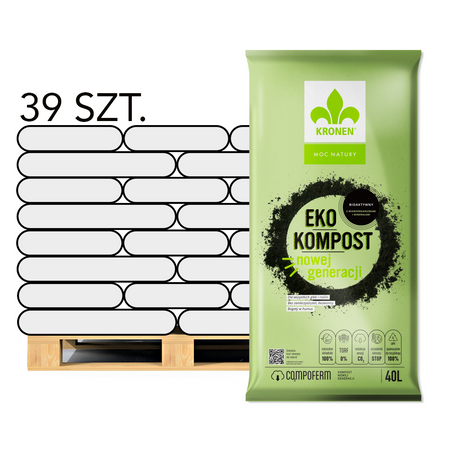 Kompost Eko bioaktywny – kwasy humusowe – paleta 39x40 l Kronen