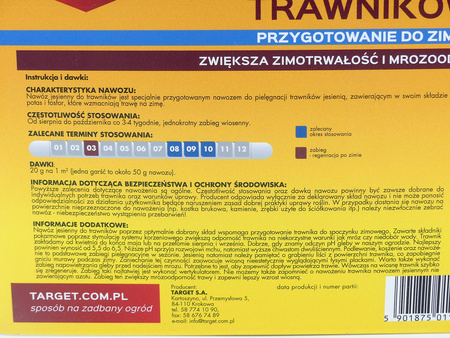 Nawóz Jesienny Do Trawników – 8 kg Target