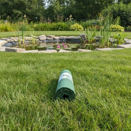 GreenGrass trawa na macie (rolka) z nawozem i hydrożelem 0,5 x 8 m (4 m²) Vegano