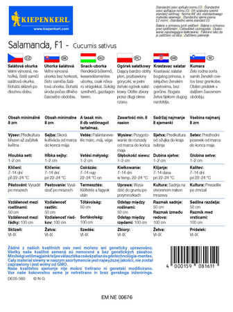 Ogórek Sałatkowy 'Salamanda' F1 – Kiepenkerl