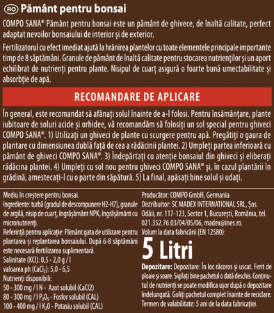 Podłoże do bonsai – 5 l Compo