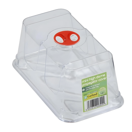 Zestaw: Mini pokrywka do tacy wysiewowej + Mini taca do wysiewu z otworami - 16,5x9,5 cm – Garland