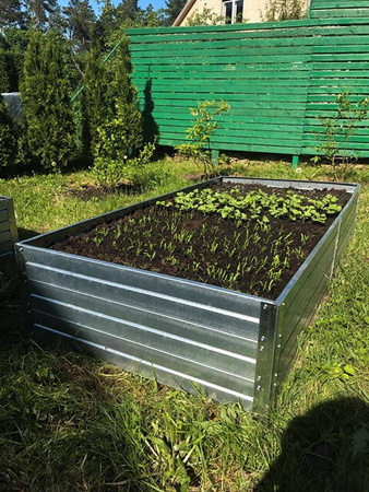 Warzywniak – podwyższona grządka – ocynk 150 x 75 x 30 cm Vegano