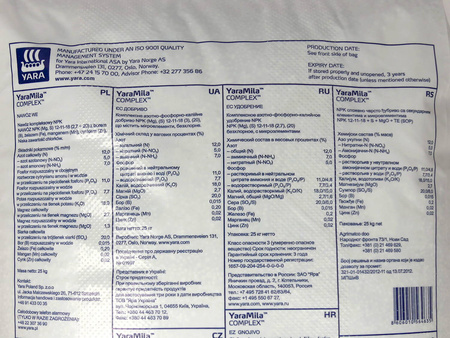 Nawóz Uniwersalny – Yara Mila Complex 25 kg