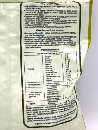 Siarczan potasu – nawóz granulowany warzyw, drzew i krzewów owocowych – 2 kg Ogród Start