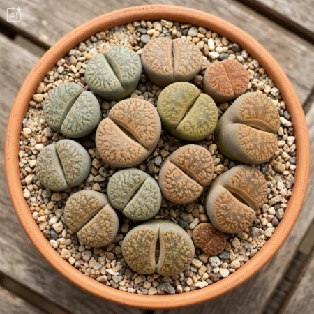 Żywe kamienie szczęścia (Lithops) – rozmiar sadzonki M