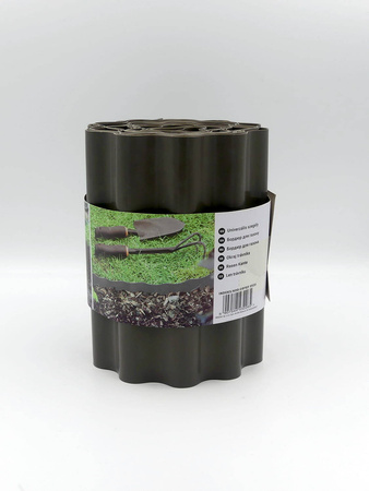 Obrzeże Trawnikowe Faliste SZARE – 20 cm x 9 m Bradas