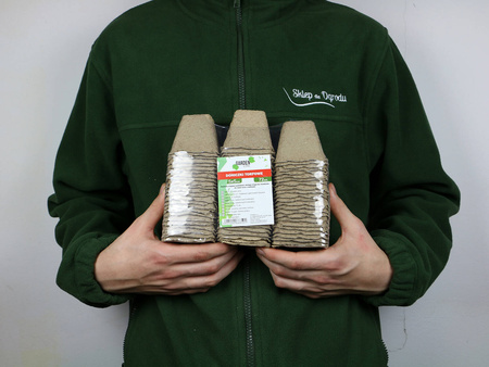 Doniczki Torfowe Kwadratowe 5x5 cm – 72 szt.