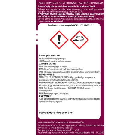 Saletra wapniowa – nawóz wapniowy z azotem – 1 l Target