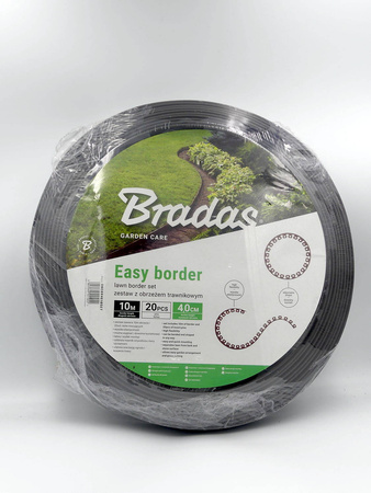 Obrzeże Trawnikowe BRĄZOWE + Kotwy – 4 cm x 10 m Bradas