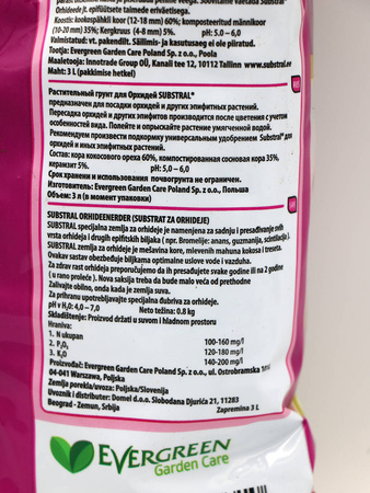 Podłoże Ziemia Do Storczyków i Orchidei – 3 l Substral