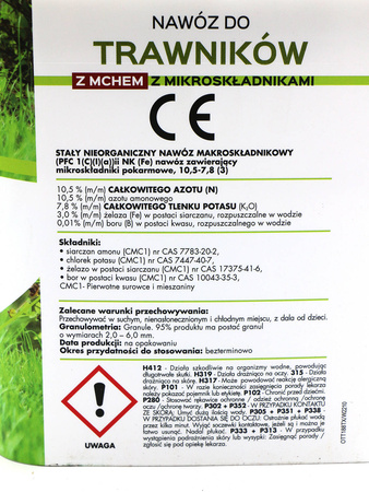 Nawóz do trawnika z mchem (wspiera usuwanie mchu) – 4 kg Target