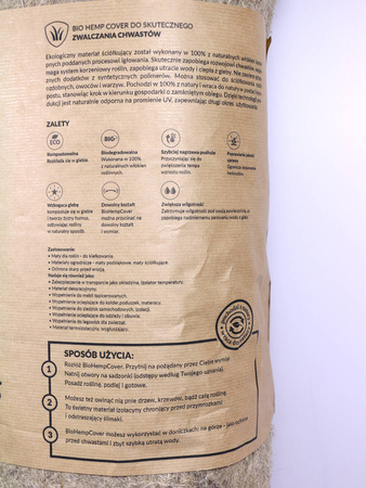 Włóknina Do Ściółkowania BIO Hemp Cover – 1,6x5 m Agrimpex
