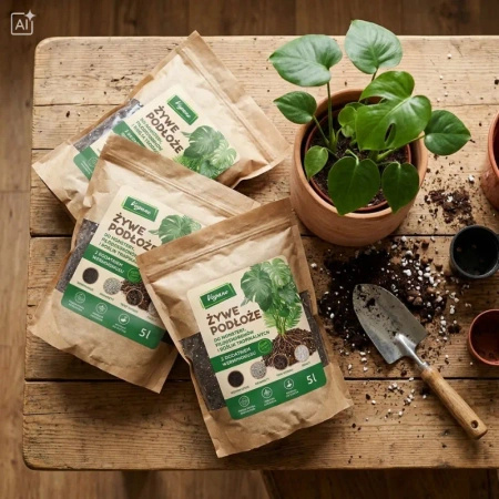 Żywe podłoże do monstery, filodendronów i roślin tropikalnych z dodatkiem Wermihumusu Vegano - 15 l (3 x 5 l)