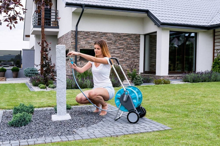 Zestaw COMPACT – Wózek + Wąż 20 m + Zraszacz + Złączki – 55-310 Cellfast