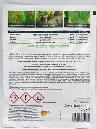 Syllit 65 WP – Na Choroby Drzew Owocowych – 45 g Target
