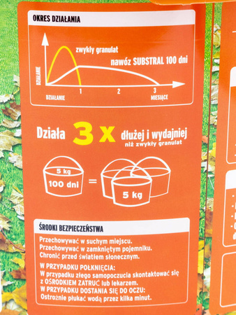 Nawóz jesienny do trawnika – 100 Dni – 5 kg Substral