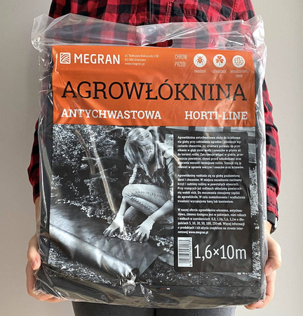 Agrowłóknina Antychwastowa Horti-Line – Czarna – 1,6 x 10 m