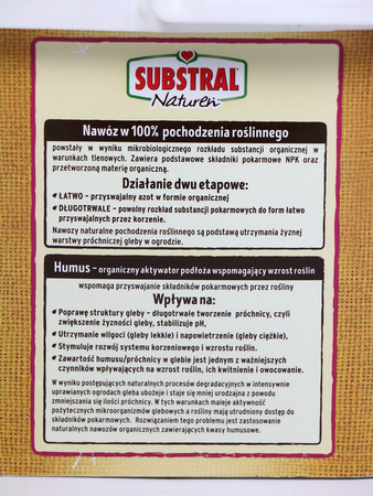 Nawóz Organiczny + Humus – Naturen – 3,5 kg Substral