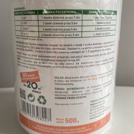 BluKlar 3w1 – Do Czyszczenia Oczek Wodnych i Stawów – 500 g bioExpert