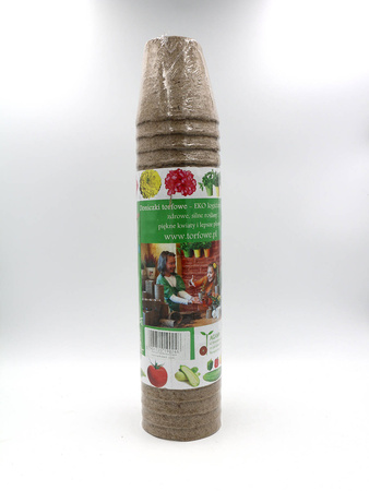 Doniczki Torfowe Okrągłe Ø8 cm – 24 szt.