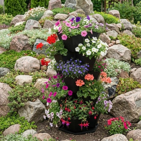 Doniczka do sadzenia roślin 5-piętrowa łupek 37x68cm Multy Home