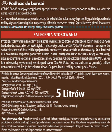 Podłoże do bonsai – 5 l Compo