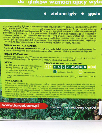 Nawóz do iglaków wzmacniający wybarwienie igieł z magnezem – 4 kg Target