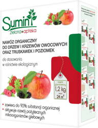 Nawóz organiczny granulowany do dzew i krzewów owocowych, truskawek i poziomek – 1,2 kg