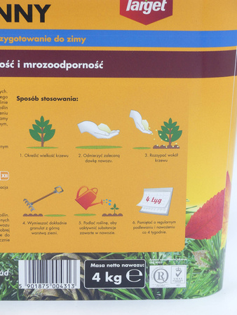 Nawóz jesienny do tui – zapobiega brązowieniu igieł i zwiększa zimotrwałość tui – 4 kg Target