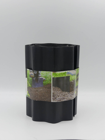 Obrzeże Trawnikowe Faliste CZARNE – 20 cm x 9 m Bradas